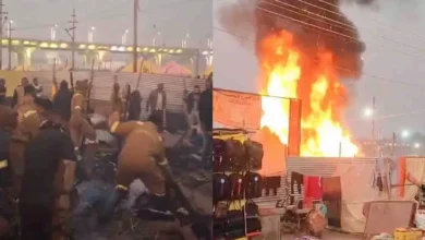Photo of प्रयागराज माघ मेला, 48 घंटे में तीसरी बार आग