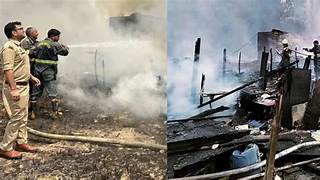 Photo of गाजियाबाद के इंदिरापुरम में भीषण आग, 150 से ज्यादा झुग्गियां जलकर खाक
