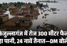 Photo of Lucknow Flood: गोमती-सई नदी उफान पर, फैजुल्लागंज की कॉलोनियां डूबीं—3,500 किसानों की फसलें तबाह, डीएम ने नाव से लिया जायजा
